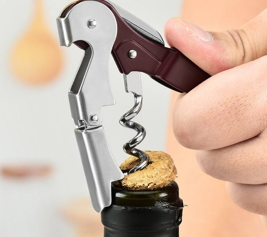 AI-MICH Custom Multifunction Silver Steel Screw Wine Bottle Opener For Gifts Corkscrew