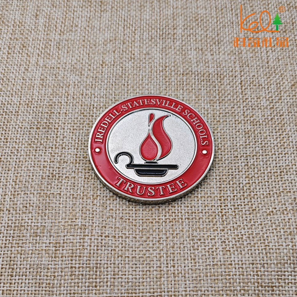 Gold Silver Two Tone Metal Military Style Challenge Antique Souvenir Coin