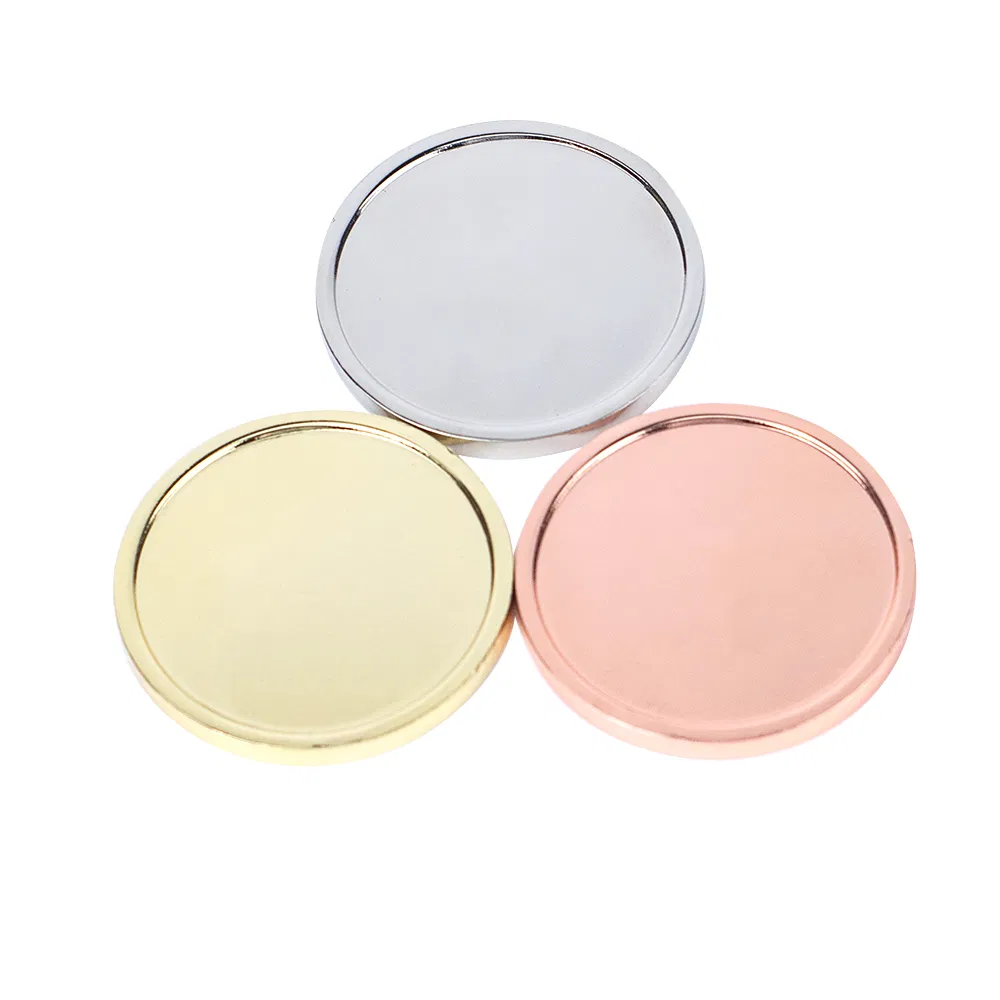 Dual Plated Unfinished Challenge Coin Template Antique Gold Silver Surface Coating