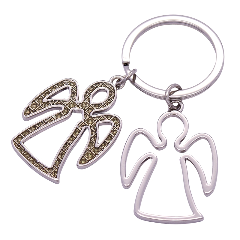 Customized Star Shape Stainless Steel ABS Blank Cute Fashion Promotional Gift Metal Key Ring