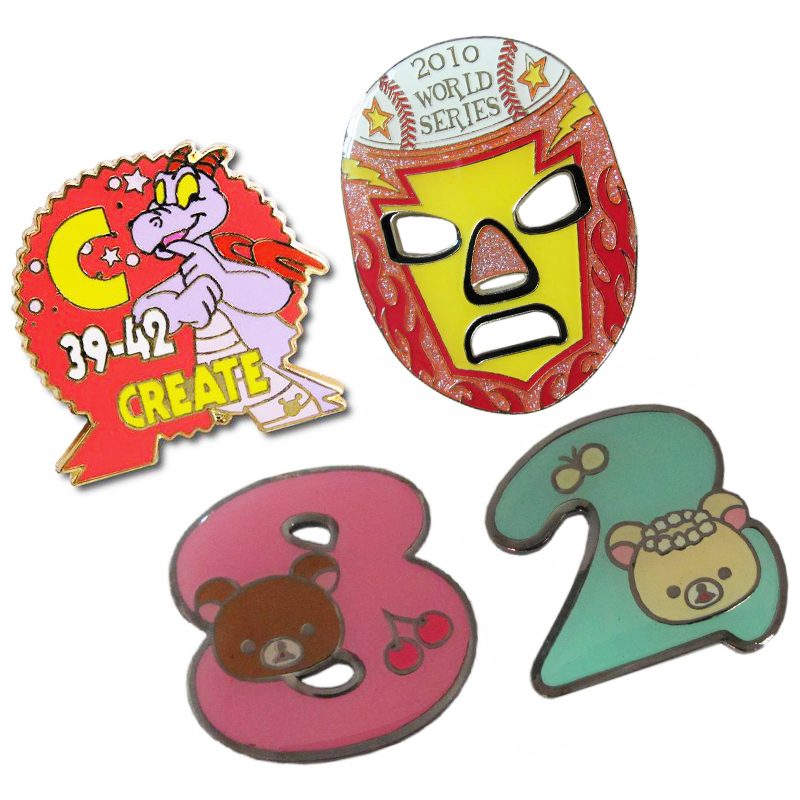 Backing Card Badges Custom Soft Hard Enamel Girly Love Painting Badge Pins