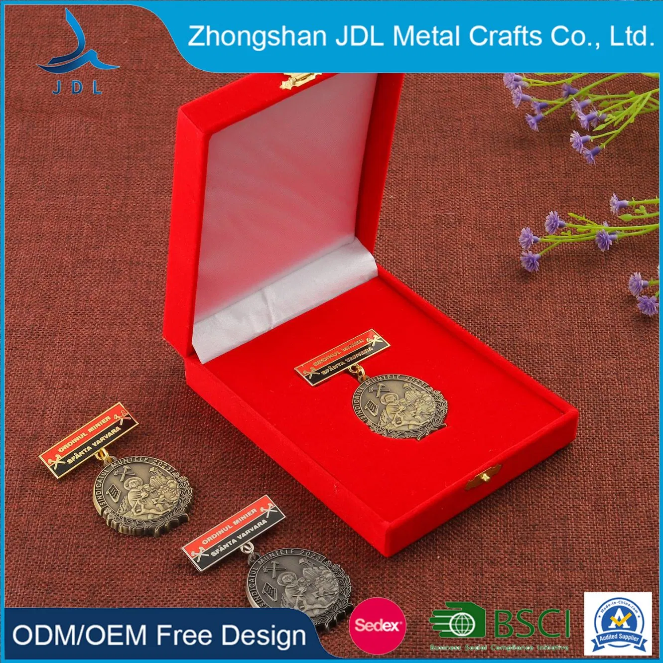 BSCI Factory Customized 3D Sports Gold Commemorative Medallions Medal for Promotion Souvenir Gifts, with Ribbon/Lanyard