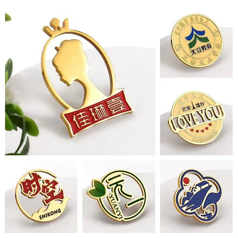 China Manufacturer Custom Design Metal Zinc Alloy Iron Die Cast Badge Brooch Pin Soft Hard Enamel Lapel Pins