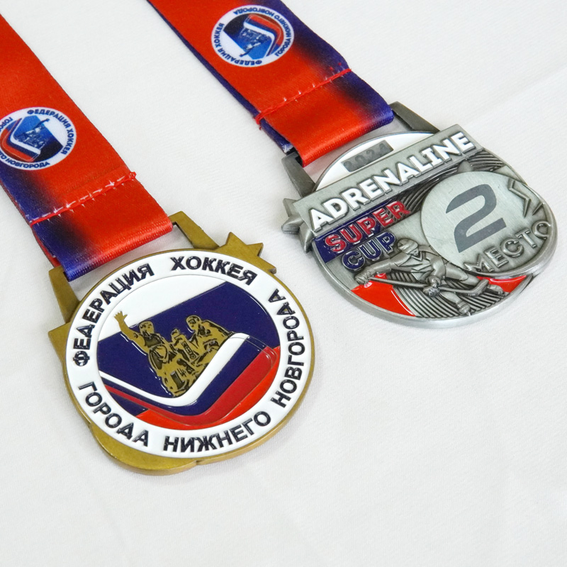 Factory Custom Made Silver Plated Enamel Metal Alloy Medallion Manufacturer Customized Commemorative Award Gift Bespoke Company Logo Souvenir Medal