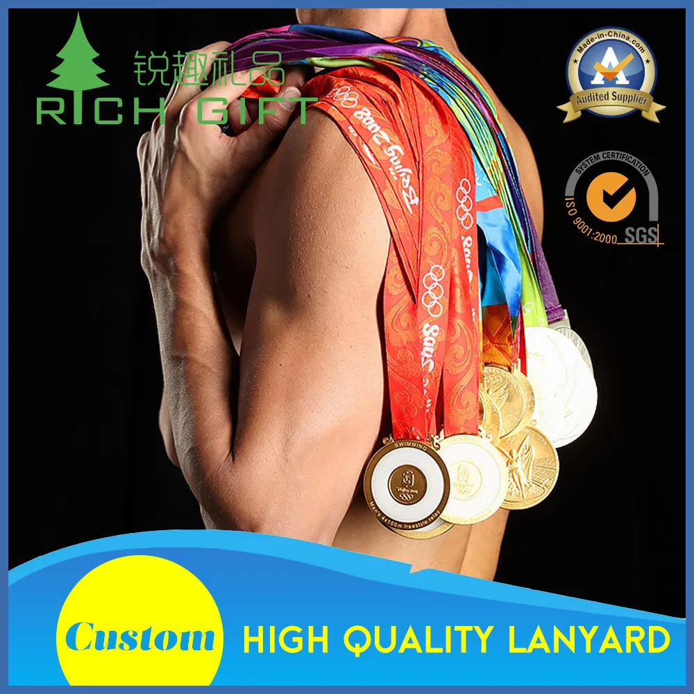 Personalized Custom 3D Zinc Alloy Metal Enamel Running Gymnastics Finisher Blank Golden Taekwondo Karate Judo Award Honor Souvenir Sport Medal with Ribbon