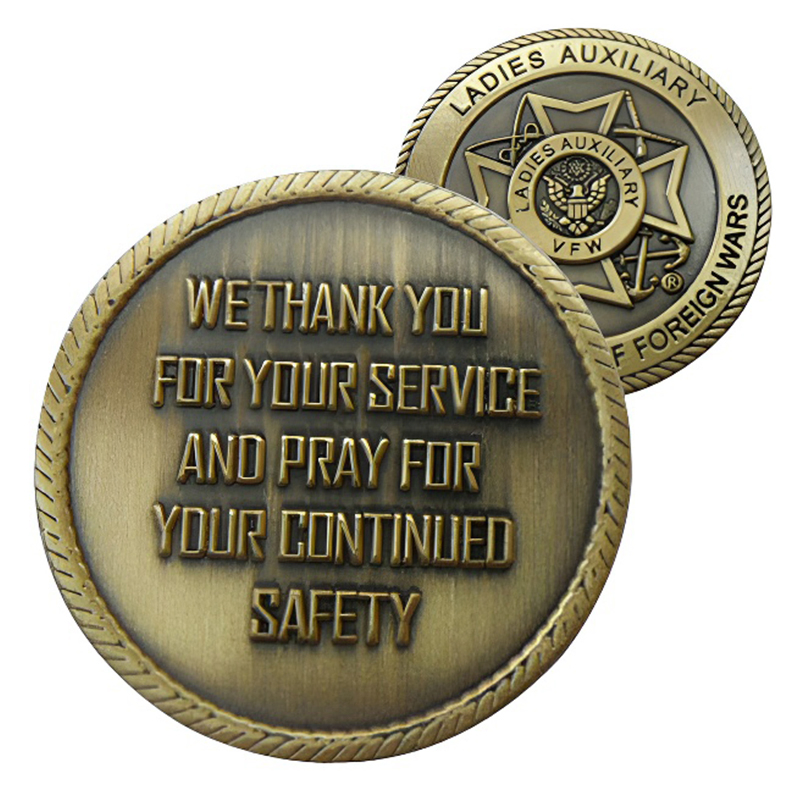 Custom Metal Craft Soft Enamel Military Souvenir Challenge Coin for Promotional Gift