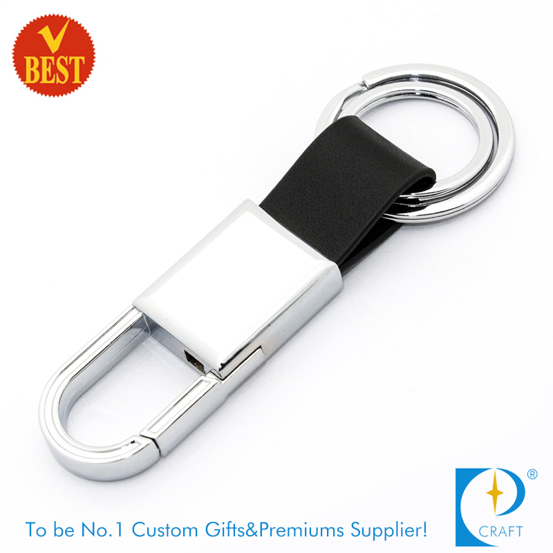 Manufacturer Promotional Gift Special Design Personal Logo Metal Genuine Leather Key Chain in High Quality