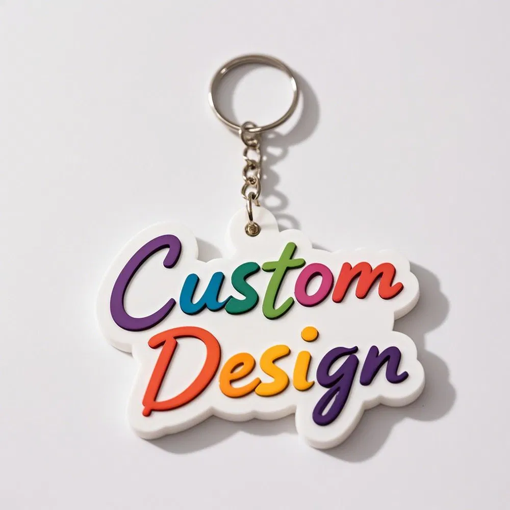 No Minimum Various Styles Wholesale Cartoon Silicon Embossed Custom Keyring Promotional Gift Cute Rubber 3D Soft PVC Keychain
