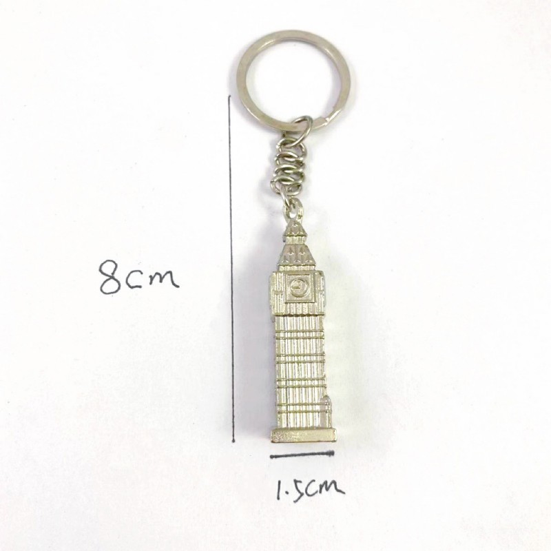 Wholesale Price OEM Manufacturer Personalized UK Britain England London Tourist Travel Tourism Key Chain Souvenirs Custom 3D Embossed Metal Keychain Factory