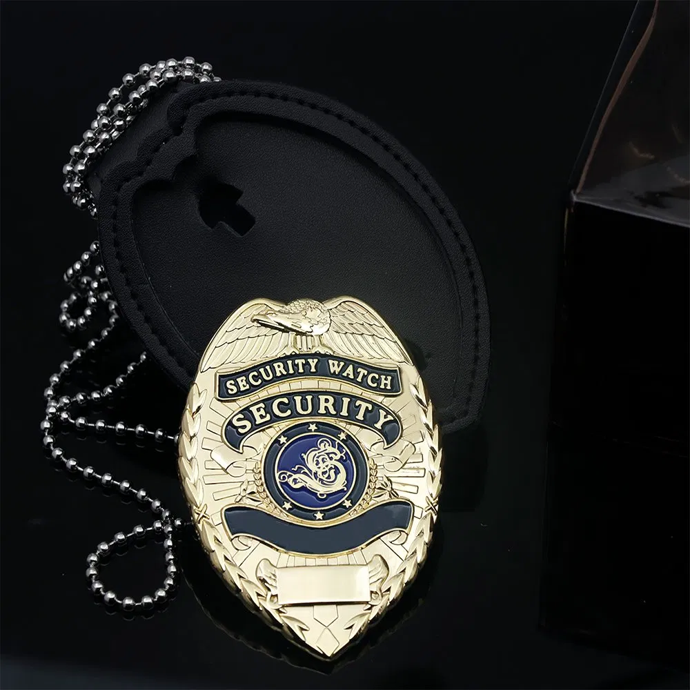 Manufacturer Wholesale Custom Soft Hard Enamel Military Korean Police Logo Badge with Wallet