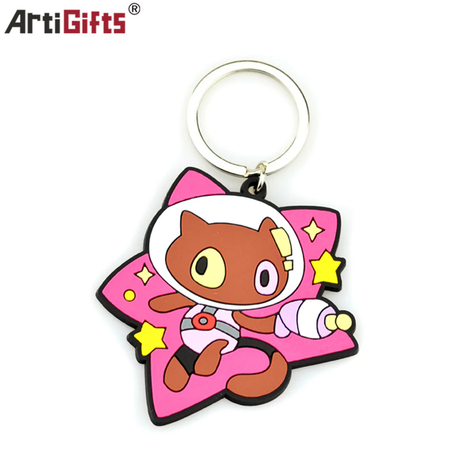Customized 3D Cartoon PVC Soft Rubber Plastic Keychain