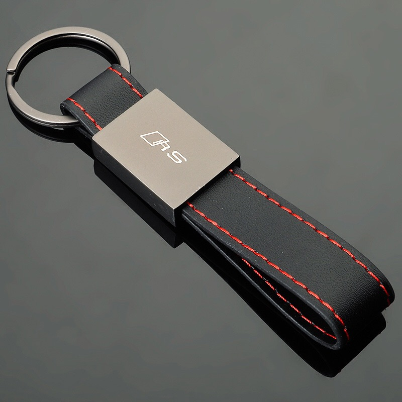 Wholesale Custom Metal Luxury Auto Accessories PU Leather High Quality Logo Car Brand Key Chain Holder for BMW