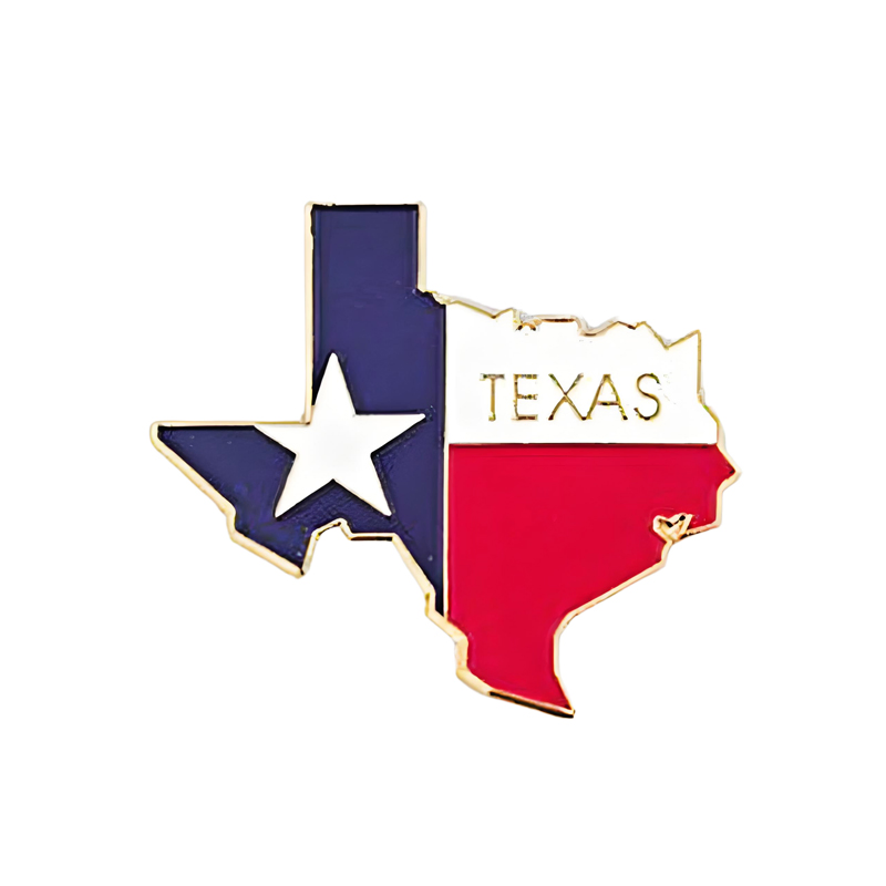 Custom Printed Metal Flag Lapel Pin Badge with Resin Top