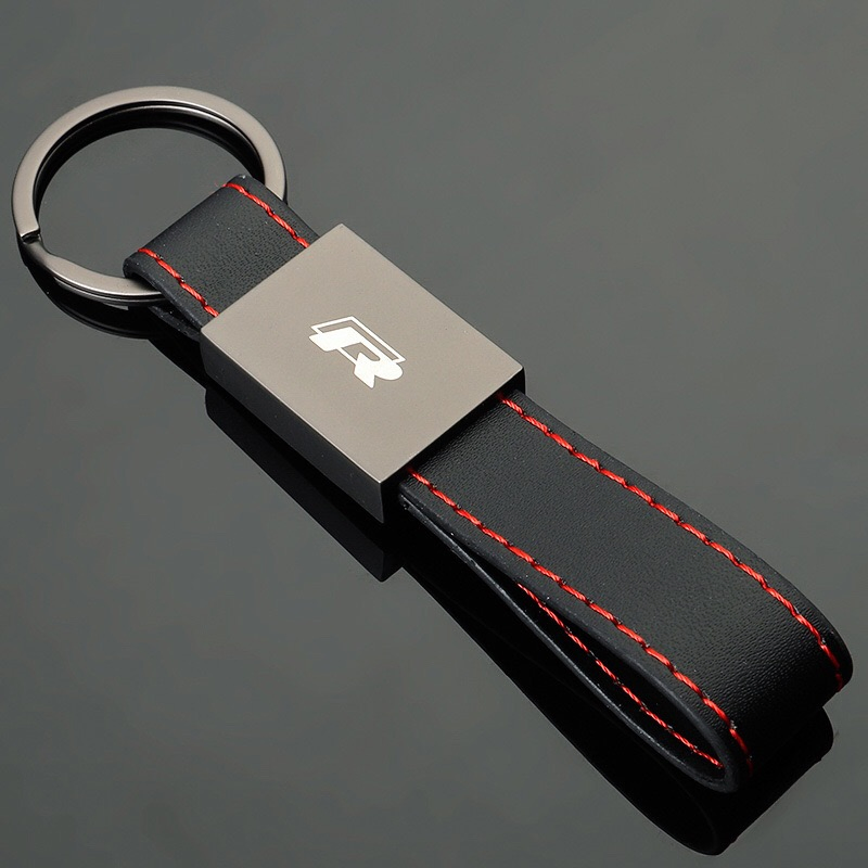 Wholesale Custom Metal Luxury Auto Accessories PU Leather High Quality Logo Car Brand Key Chain Holder for BMW