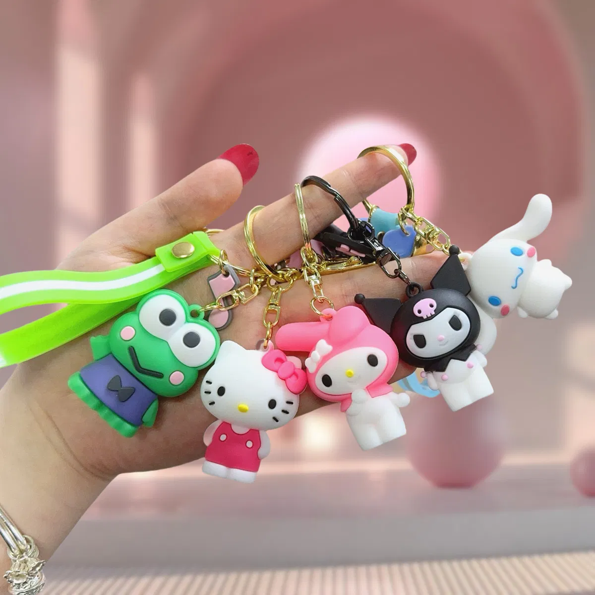 Embossed Lettering Custom Anniversary and Team Gifts 3D Pet PVC Keychain