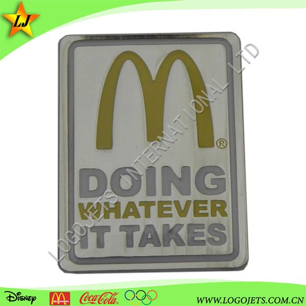 Wholesale Promotional Metal Craft Gifts Custom Macdonald Soft Enamel Metal Lapel Pin