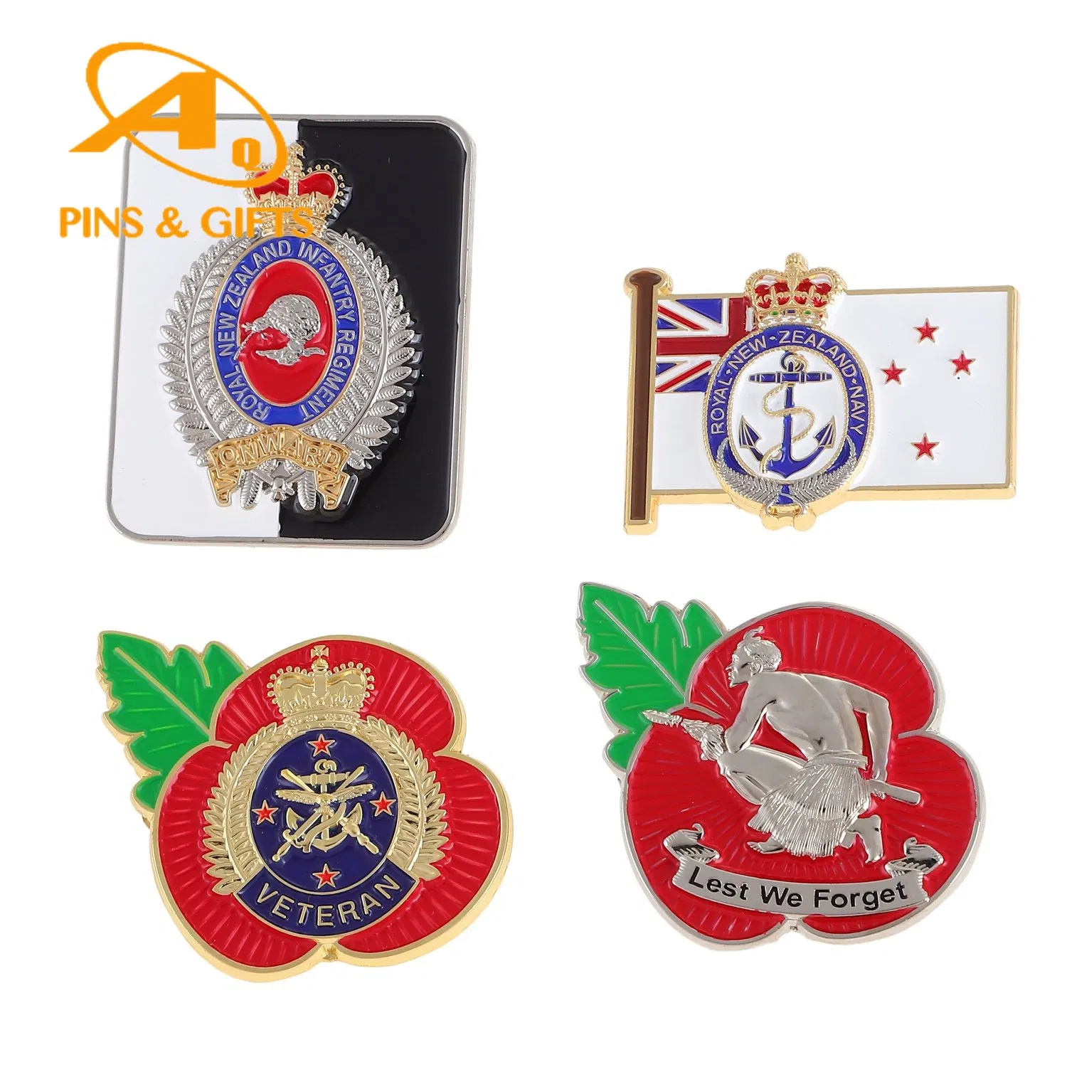 China Supplier Custom Gold UAE Military Police Badges Manufacturer Custom Metal Soft Hard Enamel Brooch Lapel Pin Badge