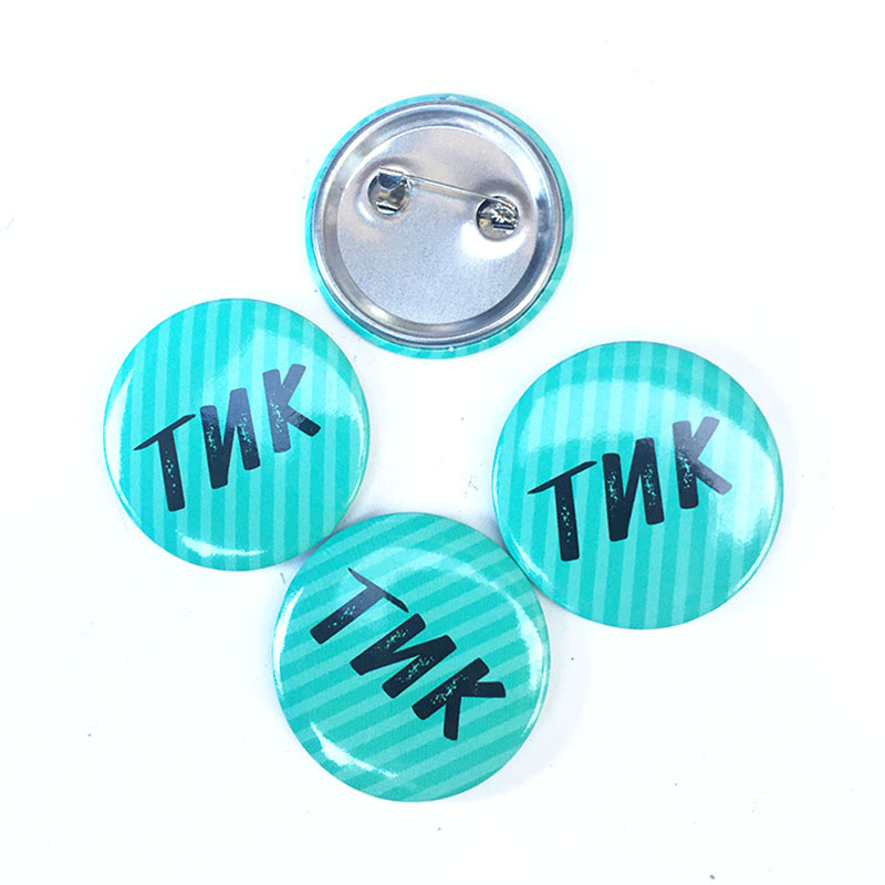 Cheap Wholesale Metal Badges Custom Made Printed Logo Blank Round Button Badge Custom Tinplate Button Pin