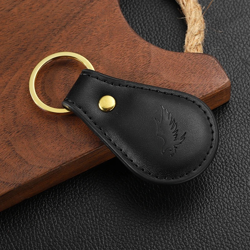 Promotional Gift Blank Metal Leather Keyring Custom Logo Design Car Luxury Leather Keychain for Gifts