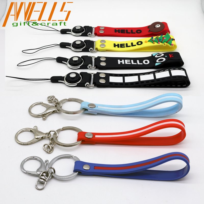 Promotional Durable Carabiner Wrist Strap Lanyard with Custom Logo Wholesale Keychain Short Lanyards