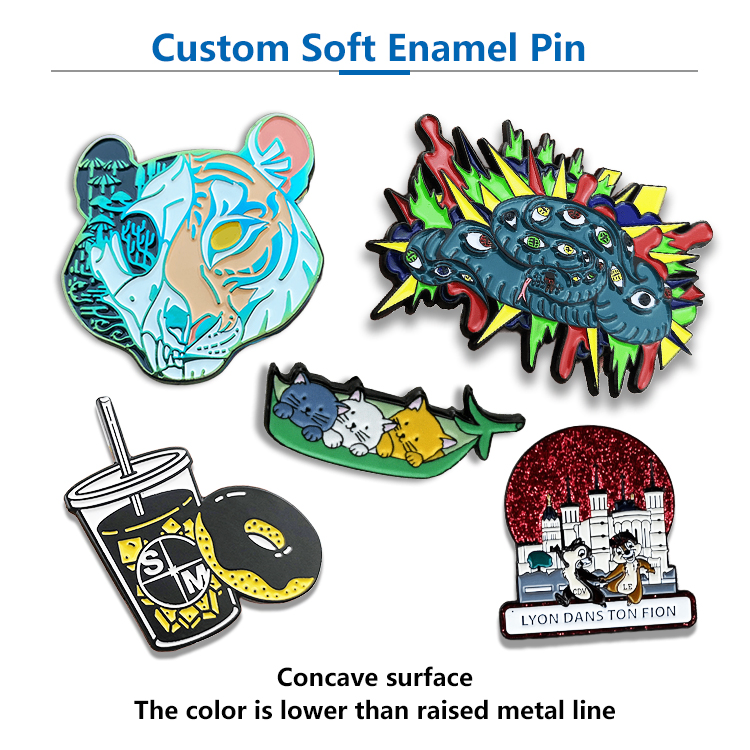 Enamel Pin Metal-Plated Magnetic Badge Free Design Logo Soft and Hard Custom