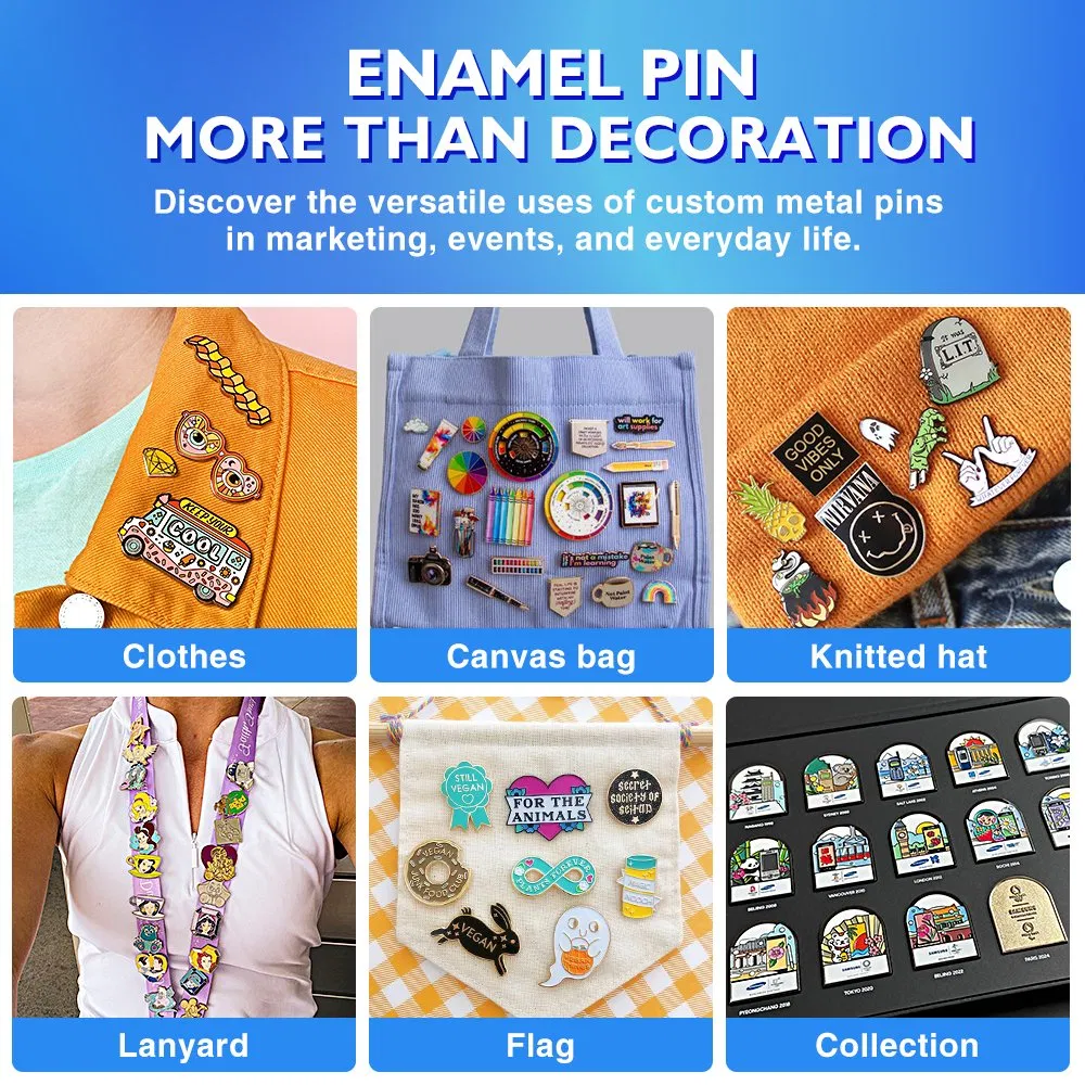 Wholesale Bulk Soft Hard Enamel Pin Badge Manufacturer Souvenir Promotional Gift Metal Pin Horror Gold Cat Cute Anime Custom Enamel Lapel Pin