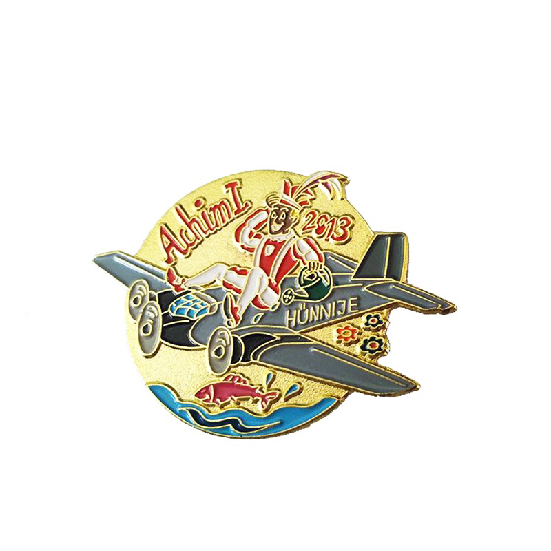 Factory Custom Logo 3D Gold Police Name Badge Hard Enamel Metal Badge