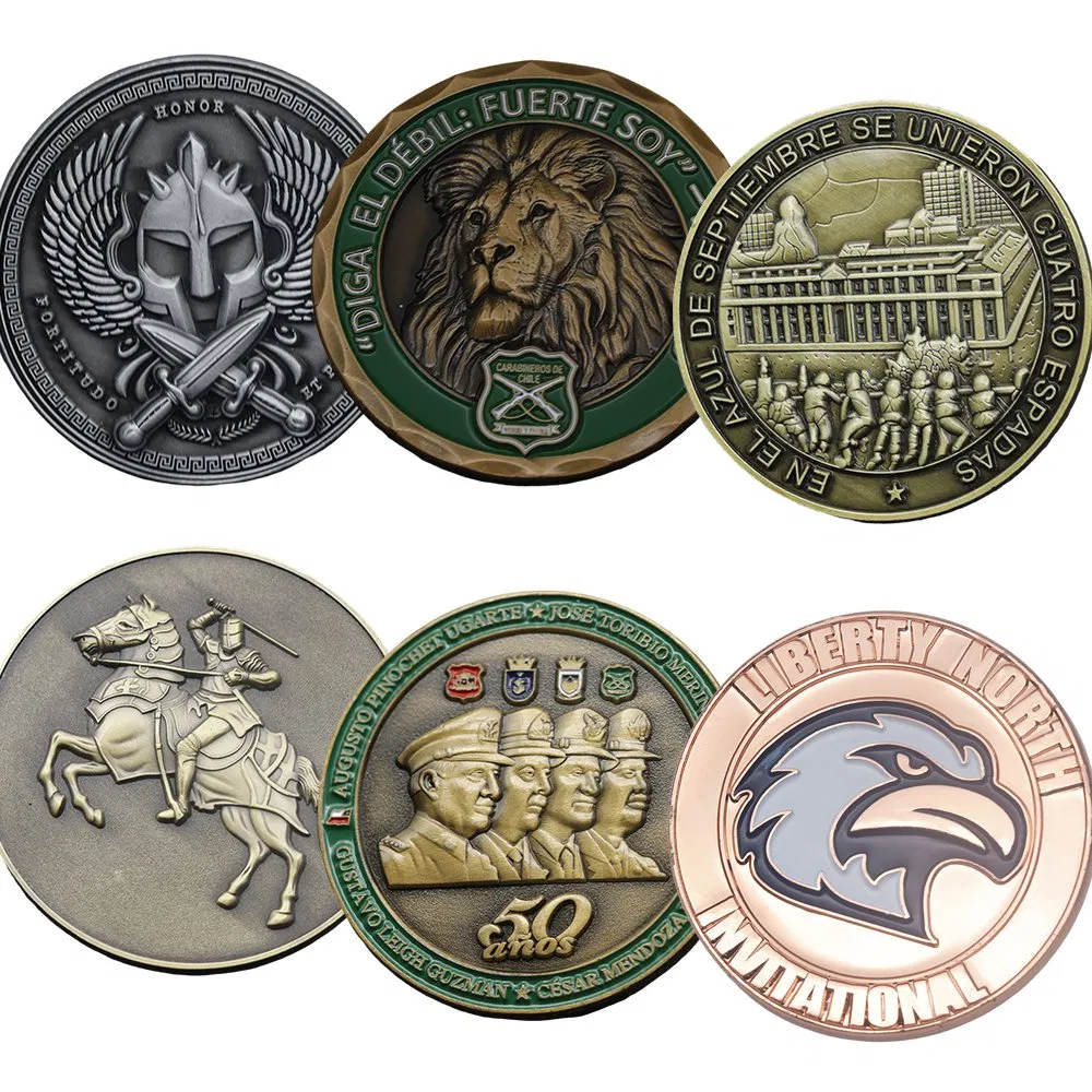Manufacturer Custom 3D Soft Hard Enamel Metal Engraving Metal Medal Crafts 3D Challenge Coins Maker