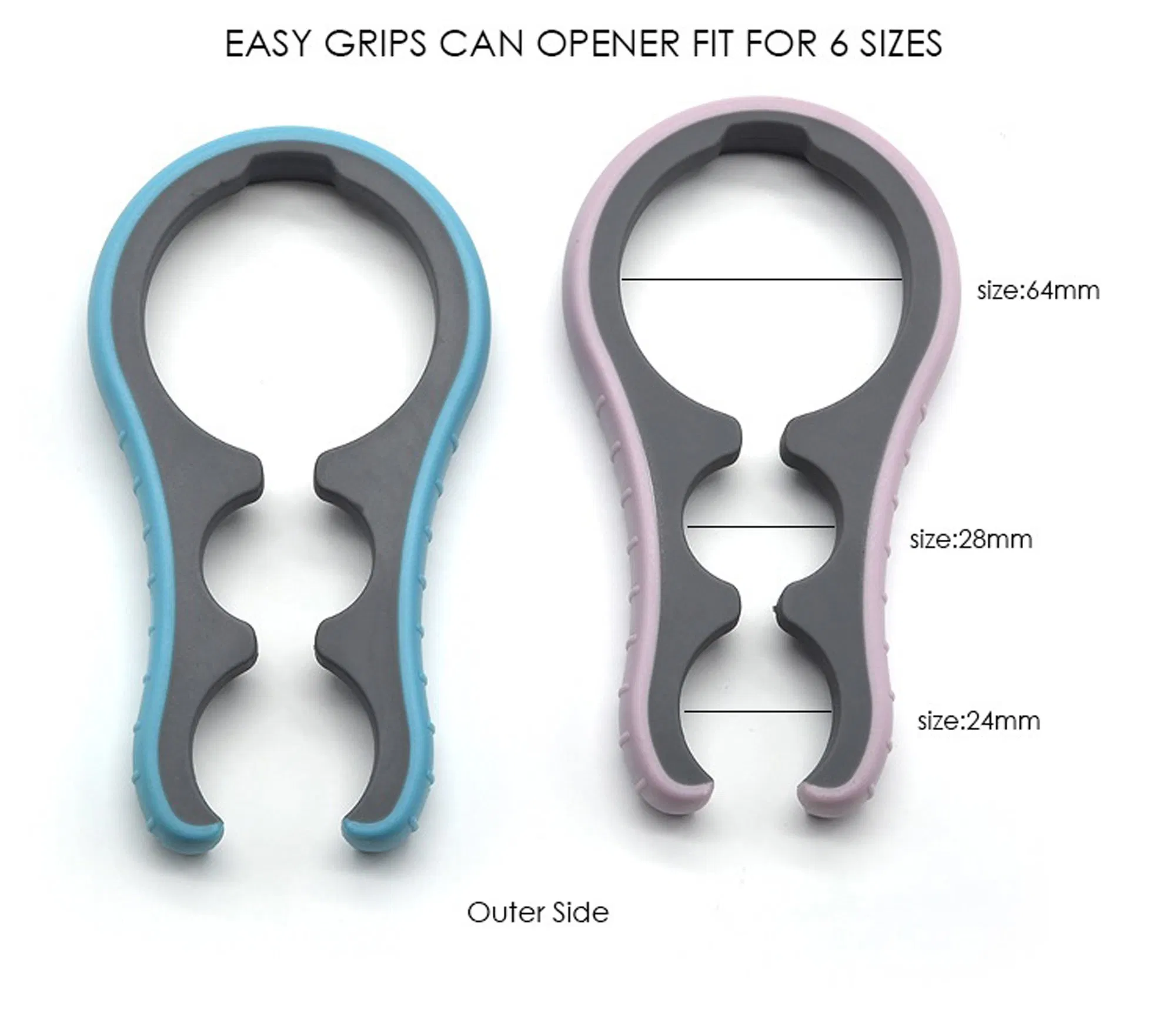 Silicone Handle Easy to Use for Seniors Arthritis Suffers and Weak Hands Multi Function Can Opener Bottle Opener