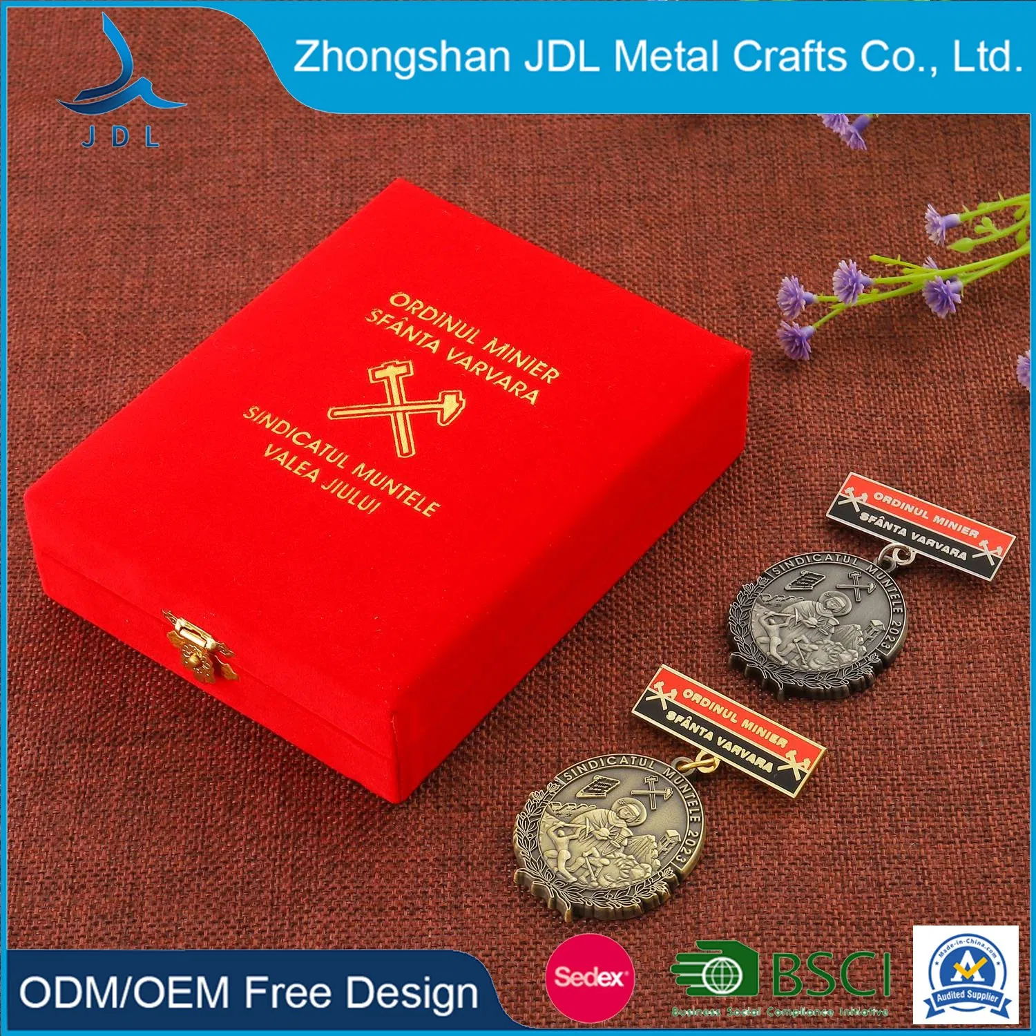 BSCI Factory Customized 3D Sports Gold Commemorative Medallions Medal for Promotion Souvenir Gifts, with Ribbon/Lanyard