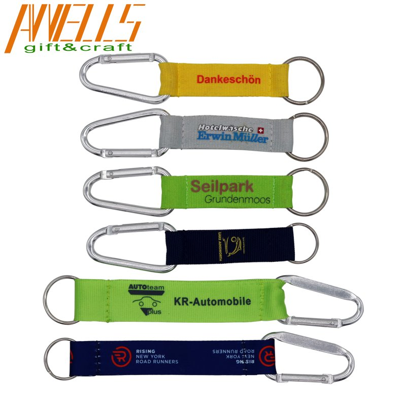 Custom Logo Lanyard Keychain with Strong Carabiner Hook