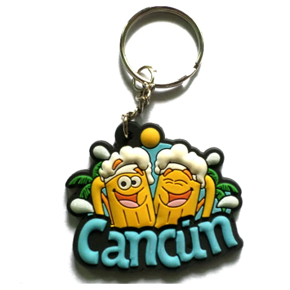 PVC Keychain Cartoon Silicon Embossed Llavero Custom Foam Keyring Wholesale Promotional Gift Cute Key Chain 3D Soft Rubber PVC Keychain