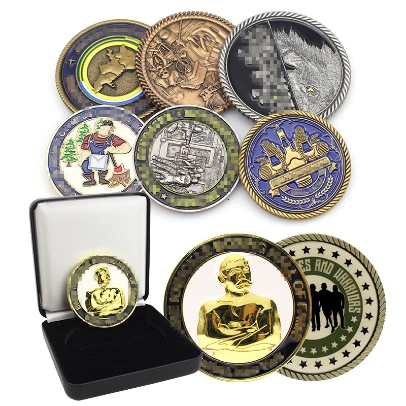 High Quality Die Struck Stamped 3D Silver Antique Brass Commemorative Coin Low MOQ Odd Shape Souvenir Logo Hard Soft Enamel Custom Challenge Coins for Sale