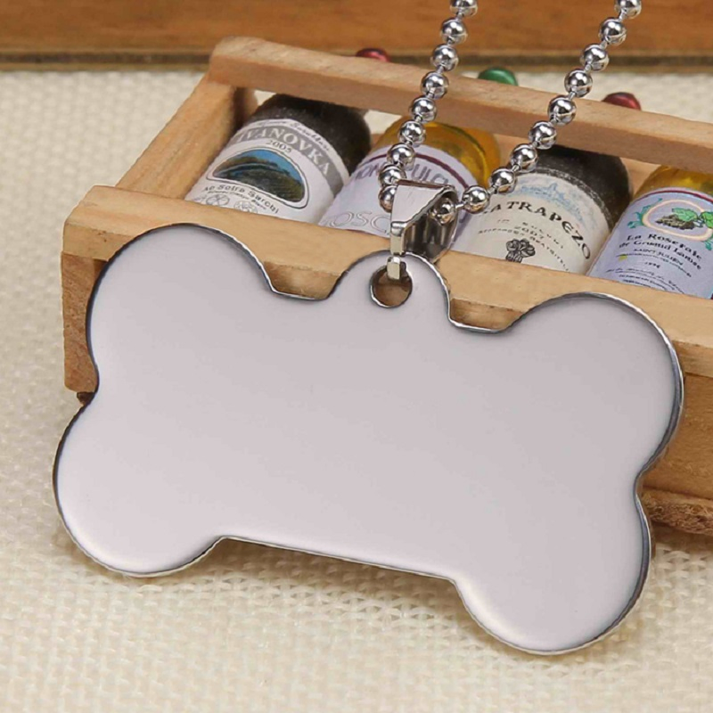 Stainless Steel Dog Tag Pet Personalized Engraved Bone Tag Dog Cat Pet ID Name Blank Esg16200