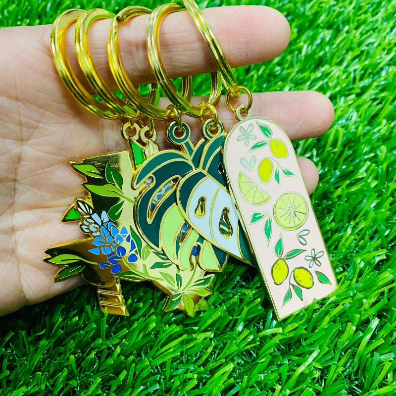 Promotional Event Metal Keychain Personalized Pattern Key Ring for Conference Gift Activity Souvenir Giveaway Bag Pendant Decoration Accessory