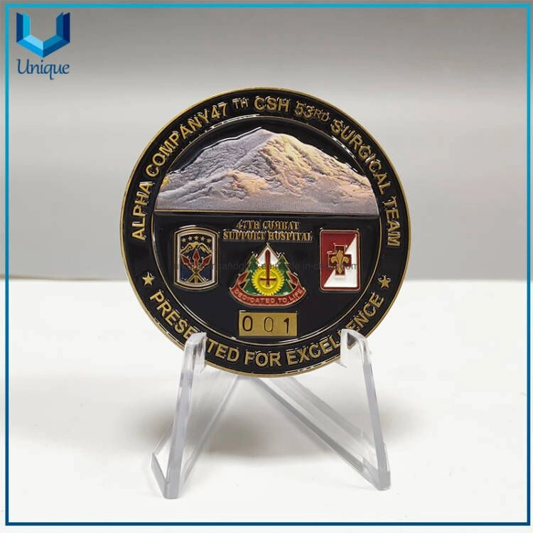Factory Price 2 Inch 3D Die Cast Challenge Coins, Antique Bronze Plating High 3D Military Police Military Commemorative Coin for Souvernir Medal