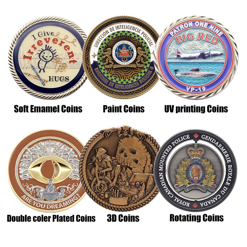 High Quality Die Struck Stamped 3D Silver Antique Brass Commemorative Coin Low MOQ Odd Shape Souvenir Logo Hard Soft Enamel Custom Challenge Coins for Sale
