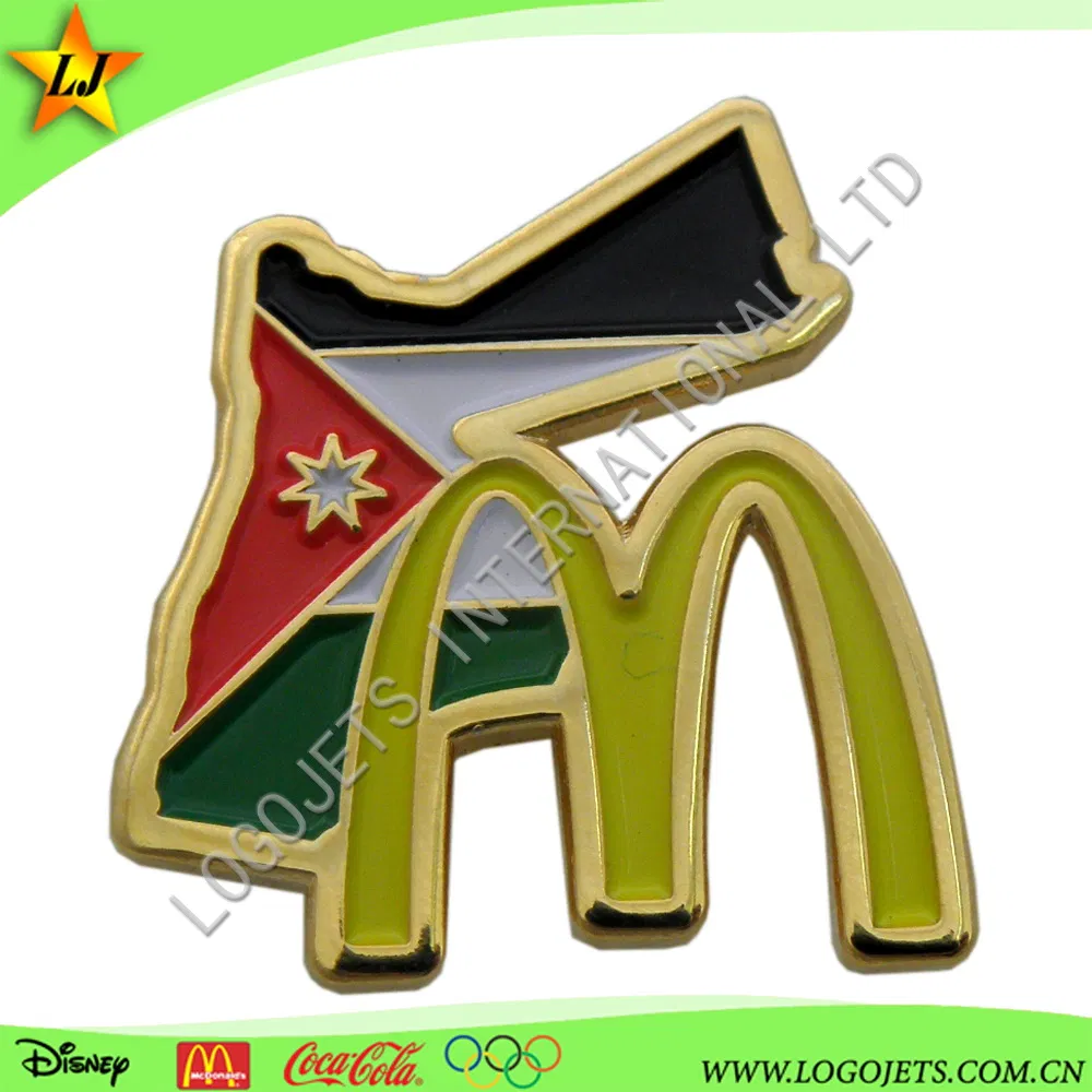 Wholesale Promotional Metal Craft Gifts Custom Macdonald Soft Enamel Metal Lapel Pin