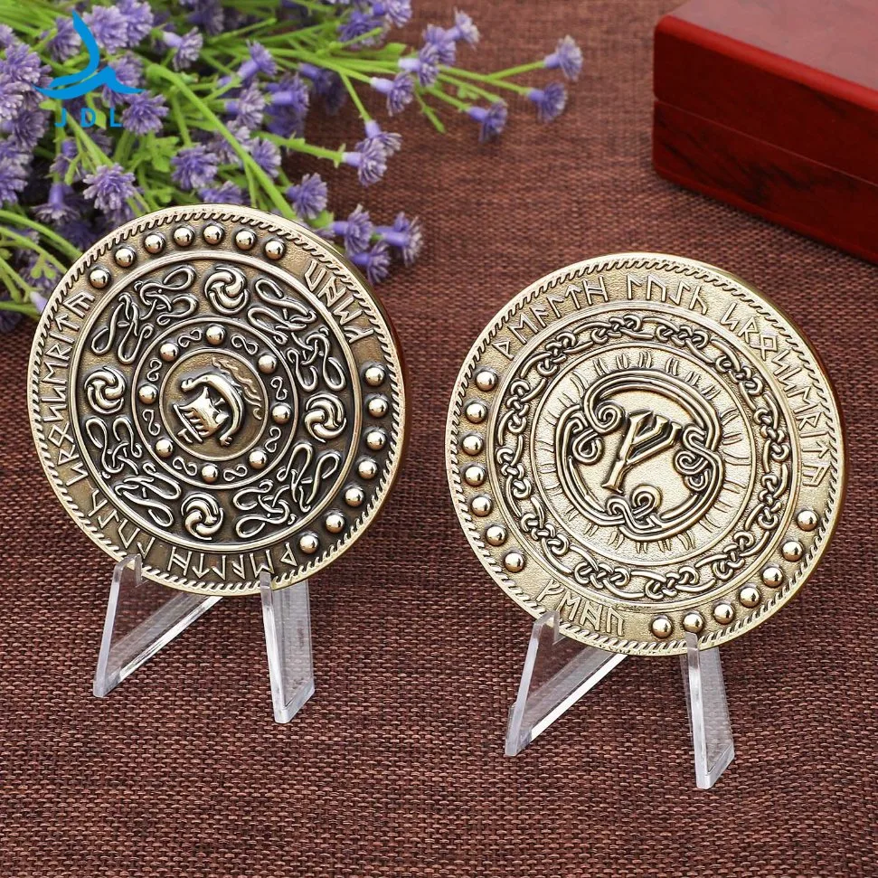 Wholesale Factory Custom 3D Antique Gold Metal Logo Craft Medal Replica Token Old Alloy Badge Souvenir Gift Police Military Enamel Commemorative Challenge Coins