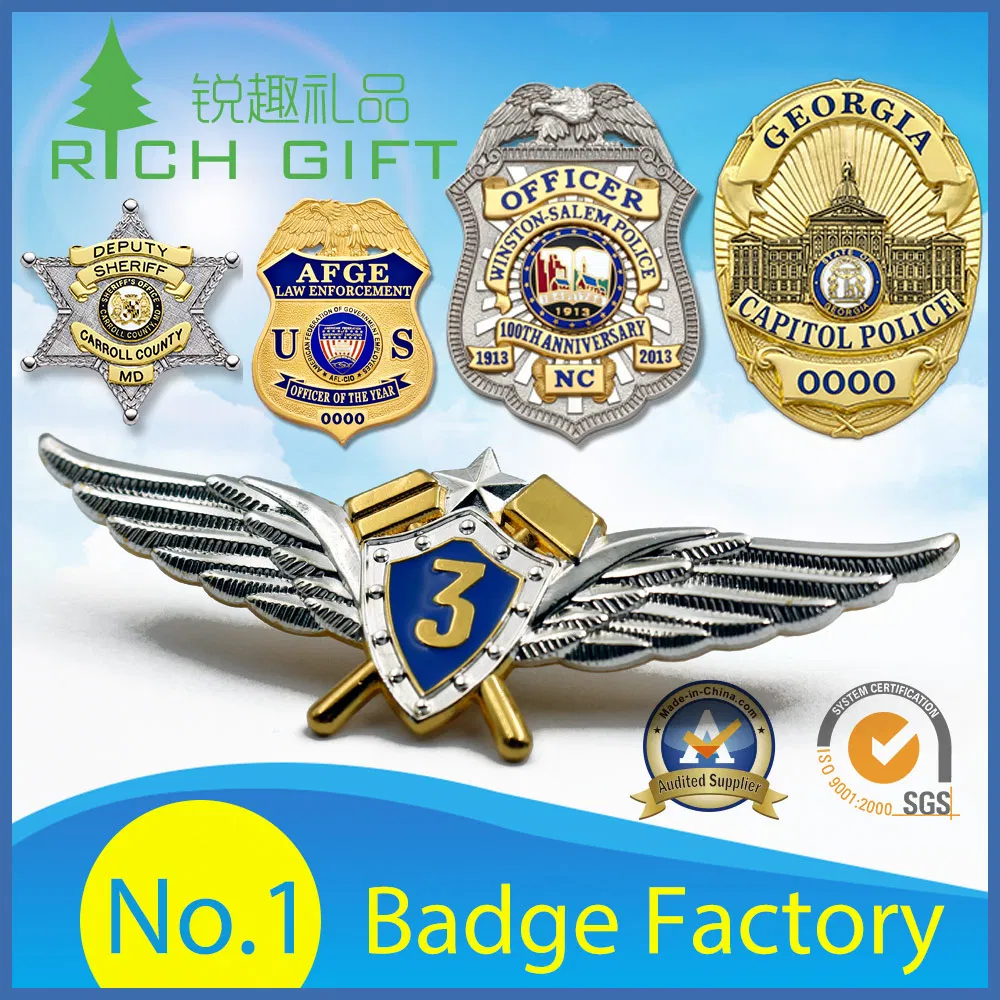No Minimum Custom Security Embroidery Woven Car Name Tag School Sports Meet Event Silicone Rubber Soft PVC Lapel Pin Metal Enamel Magnetic Button Badge