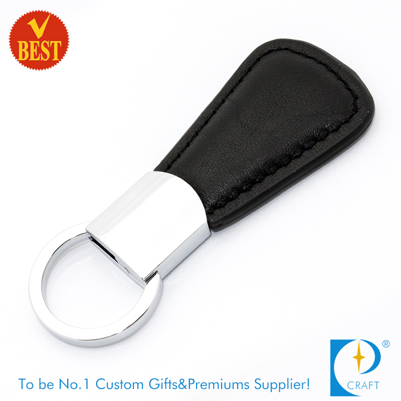Manufacturer Promotional Gift Special Design Personal Logo Metal Genuine Leather Key Chain in High Quality