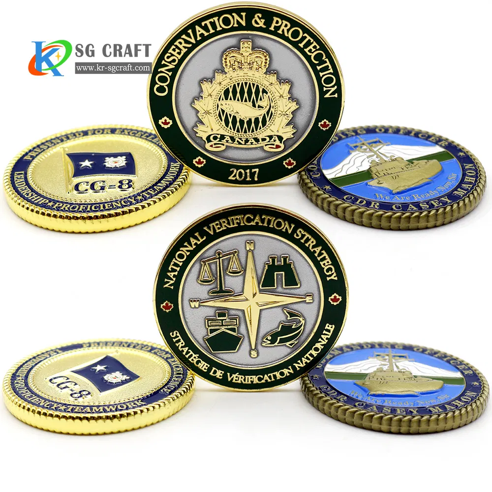 Promotion Custom Super Quality Die Stamped Enamel Commemorative Zinc Alloy Gold Plating Soft Hard Enamel Custom Challenge Coin