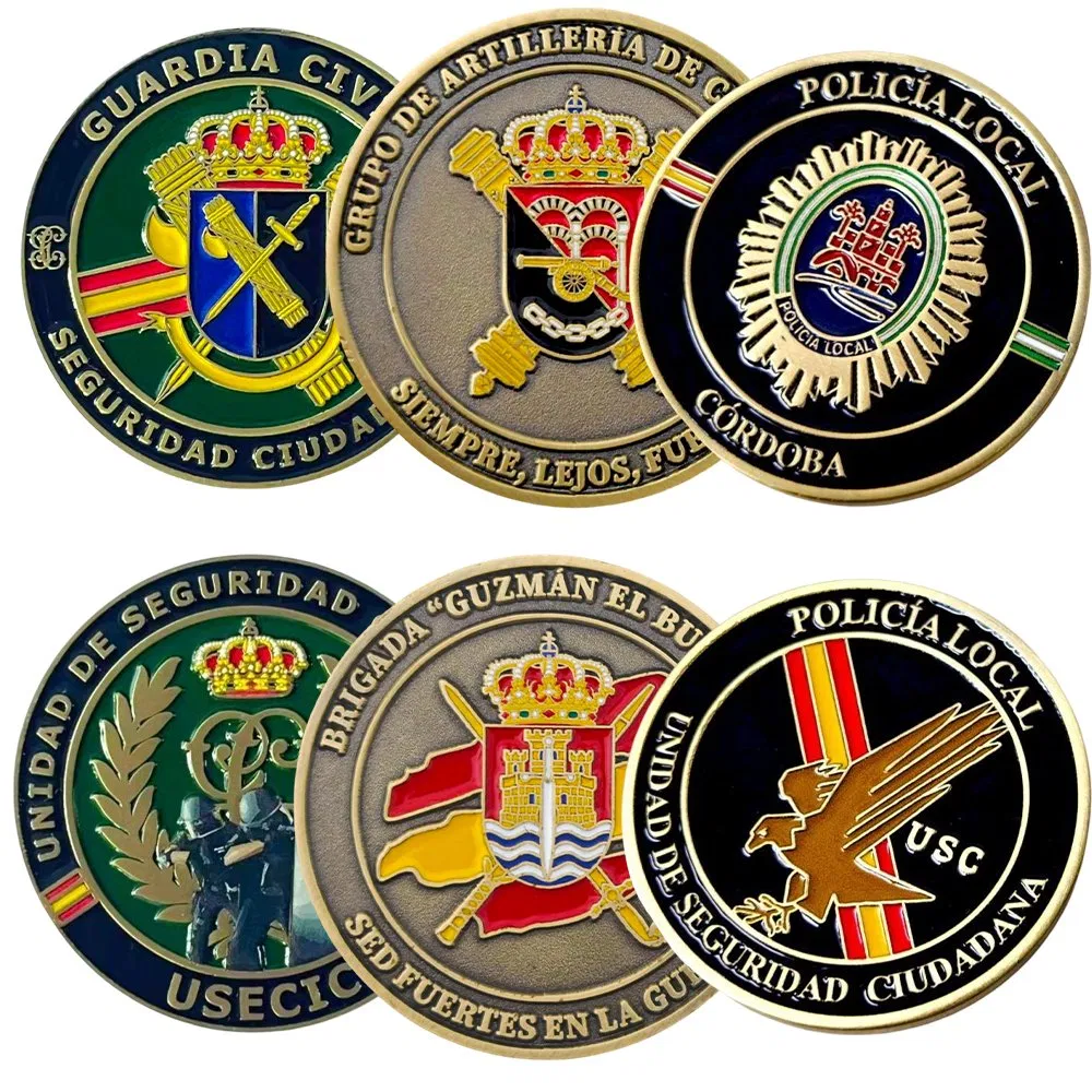 Factory Wholesale Custom Design Your Own Metal Soft Hard Enamel Naval Station Rota Tactical Leadership Program Tlp Spain Challenge Coins