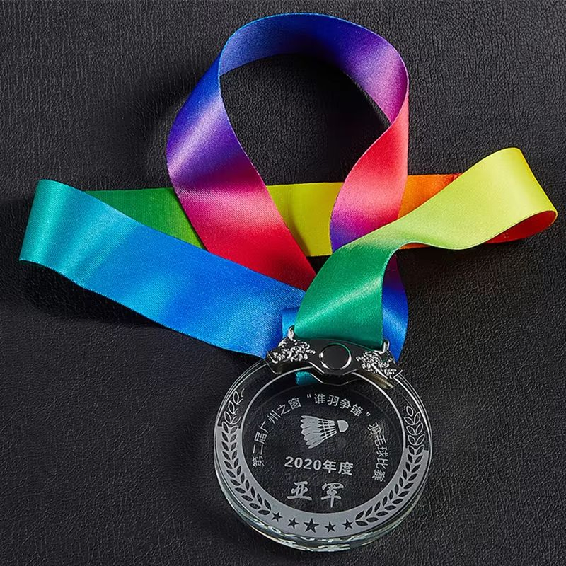 Manufacture Custom Sport Souvenir Award Sublimate Blank Glass Plexy Acrylic Crystal Medal Medallion