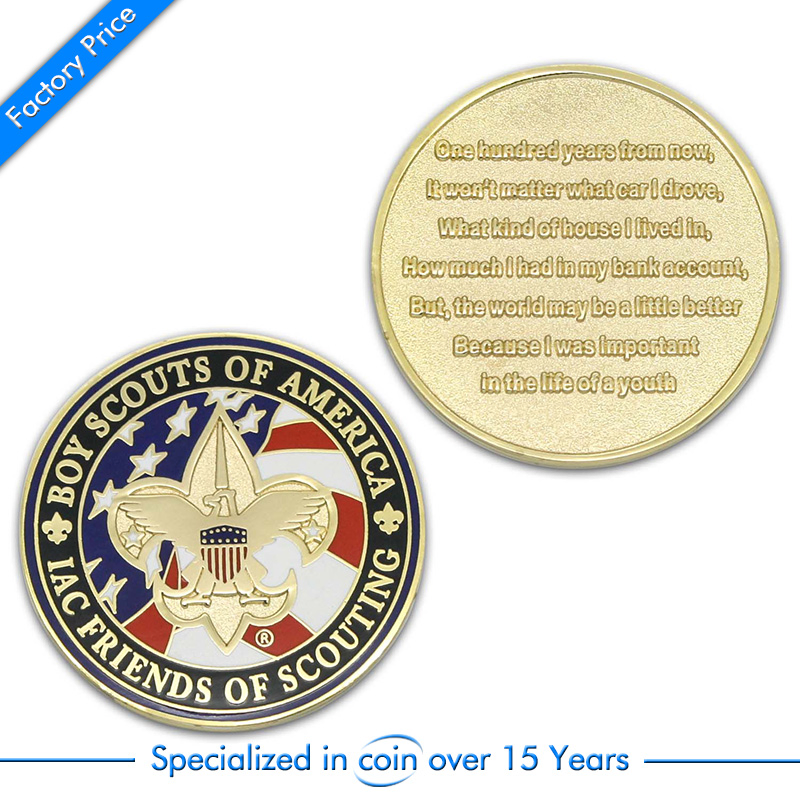 Custom High Quality Art Metal Enamel Souvenir Challenge Coin
