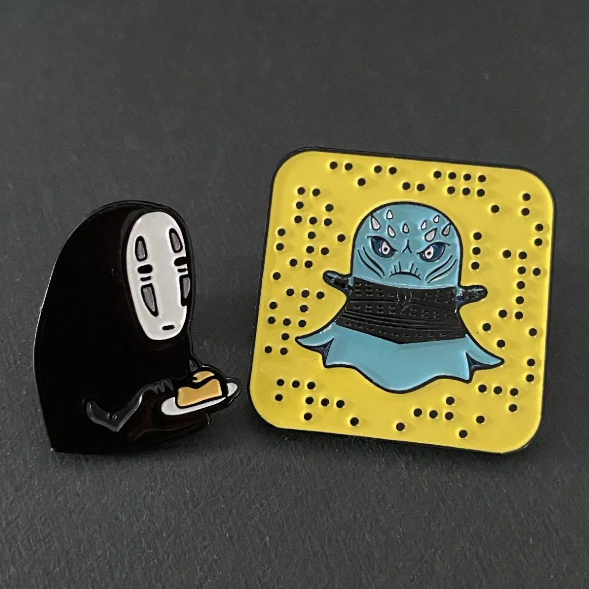 Custom Black Nickel-Plated Anime Enamel Pin Printed Metal Lapel Pin Badge