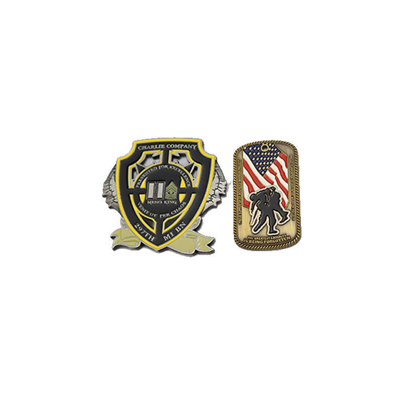 Custom High Quality 3D Antique Gold Challenge Coin Anti-Gold Metal Plating Engraved Letter Theme Souvenir