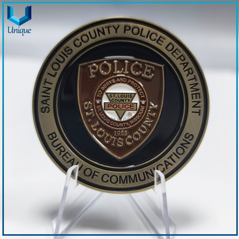 Factory Price 2 Inch 3D Die Cast Challenge Coins, Antique Bronze Plating High 3D Military Police Military Commemorative Coin for Souvernir Medal