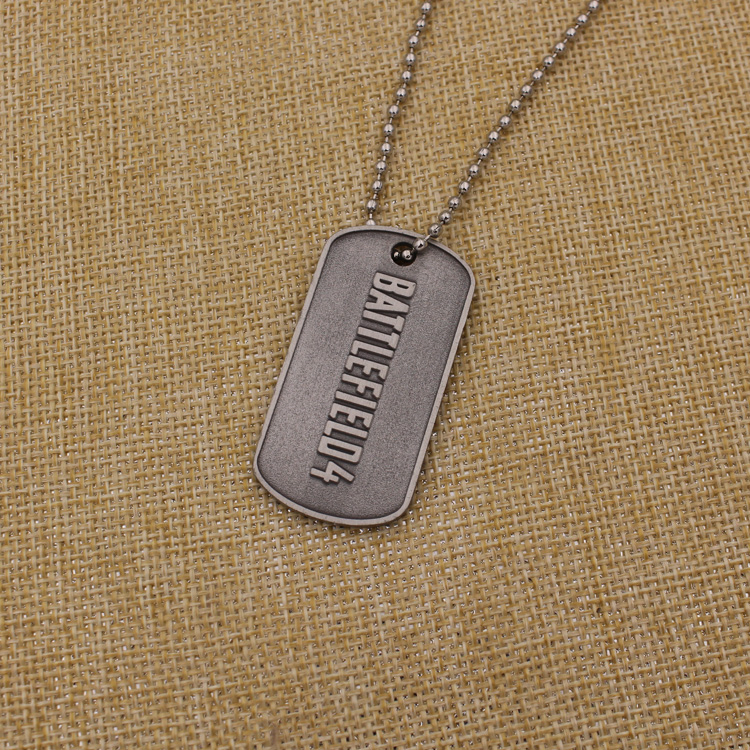 Wholesale Stainless Steel Blank Dog Name Tag, Metal Dog ID Tag Chain, Custom Dog Tag with Ball Chain for Necklace