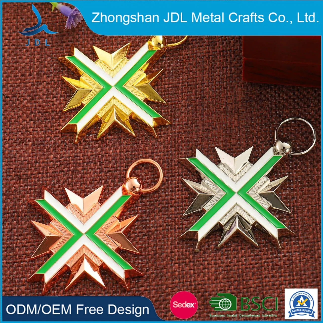 BSCI Factory Customized 3D Sports Gold Commemorative Medallions Medal for Promotion Souvenir Gifts, with Ribbon/Lanyard